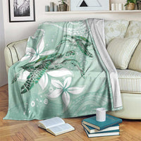 Happy Valentine's Day Polynesia Blanket SeaTurtle Couple Polynesian - Green Lester Color LT14 Green - Polynesian Pride