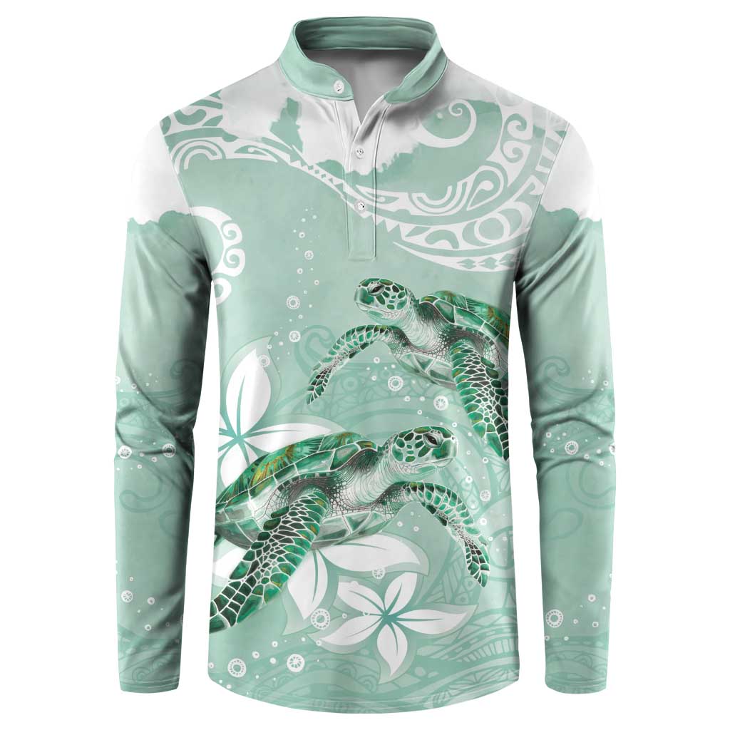 Happy Valentine's Day Polynesia Button Sweatshirt SeaTurtle Couple Polynesian - Green Lester Color LT14 Green - Polynesian Pride