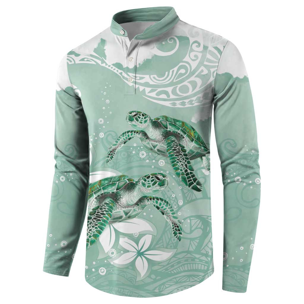 Happy Valentine's Day Polynesia Button Sweatshirt SeaTurtle Couple Polynesian - Green Lester Color LT14 - Polynesian Pride