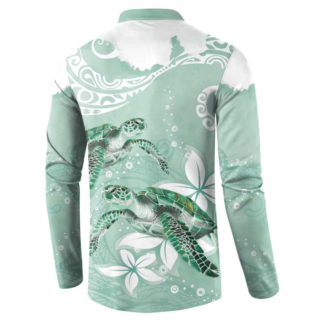 Happy Valentine's Day Polynesia Button Sweatshirt SeaTurtle Couple Polynesian - Green Lester Color LT14 - Polynesian Pride