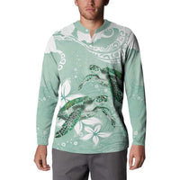 Happy Valentine's Day Polynesia Button Sweatshirt SeaTurtle Couple Polynesian - Green Lester Color LT14 - Polynesian Pride
