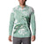 Happy Valentine's Day Polynesia Button Sweatshirt SeaTurtle Couple Polynesian - Green Lester Color