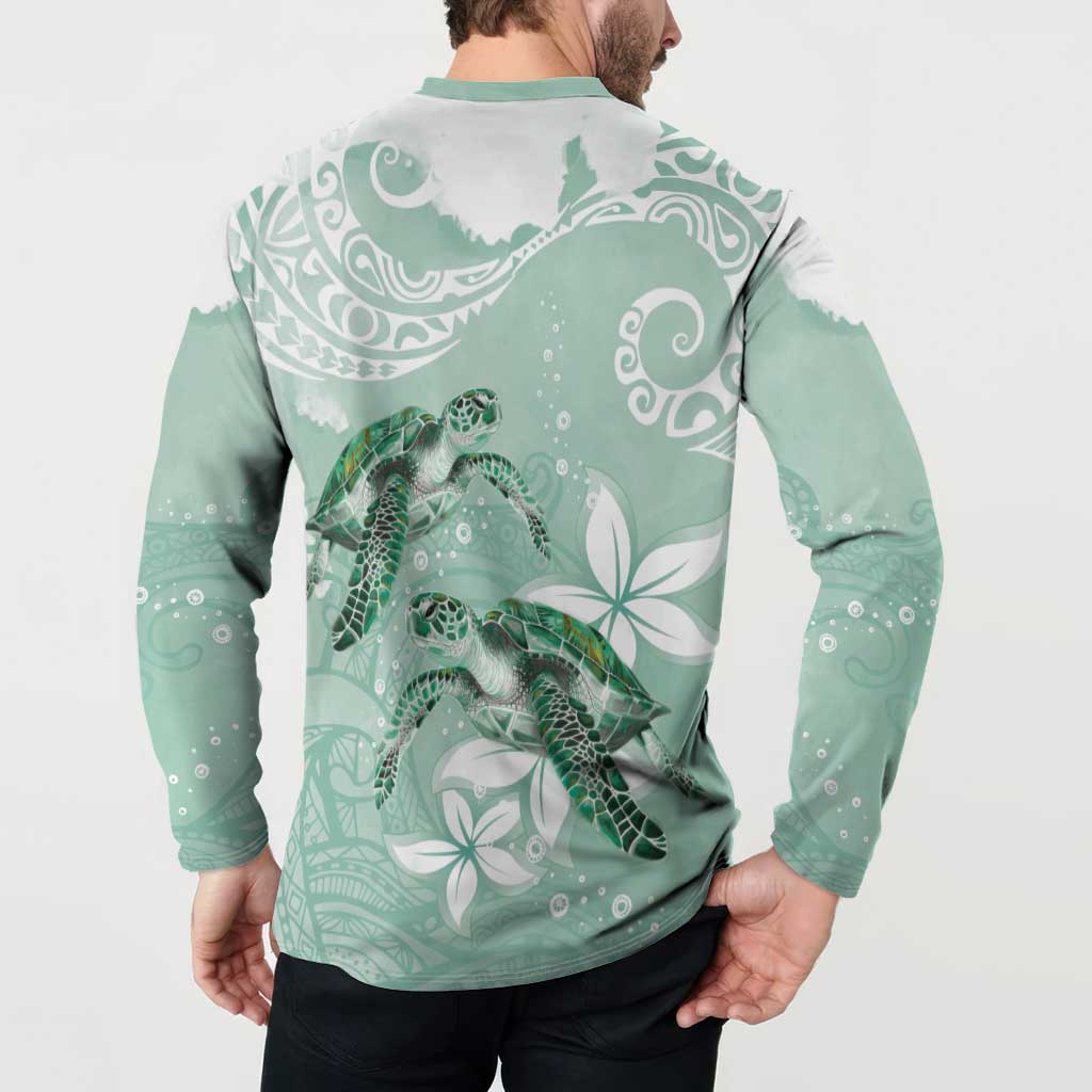Happy Valentine's Day Polynesia Button Sweatshirt SeaTurtle Couple Polynesian - Green Lester Color LT14 - Polynesian Pride