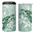 Happy Valentine's Day Polynesia 4 in 1 Can Cooler Tumbler SeaTurtle Couple Polynesian - Green Lester Color