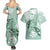 Happy Valentine's Day Polynesia Couples Matching Summer Maxi Dress and Hawaiian Shirt SeaTurtle Couple Polynesian - Green Lester Color