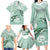 Happy Valentine's Day Polynesia Family Matching Long Sleeve Bodycon Dress and Hawaiian Shirt SeaTurtle Couple Polynesian - Green Lester Color