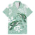 Happy Valentine's Day Polynesia Family Matching Mermaid Dress and Hawaiian Shirt SeaTurtle Couple Polynesian - Green Lester Color