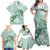 Happy Valentine's Day Polynesia Family Matching Off Shoulder Maxi Dress and Hawaiian Shirt SeaTurtle Couple Polynesian - Green Lester Color