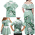 Happy Valentine's Day Polynesia Family Matching Off Shoulder Maxi Dress and Hawaiian Shirt SeaTurtle Couple Polynesian - Green Lester Color