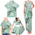 Happy Valentine's Day Polynesia Family Matching Tank Maxi Dress and Hawaiian Shirt SeaTurtle Couple Polynesian - Green Lester Color