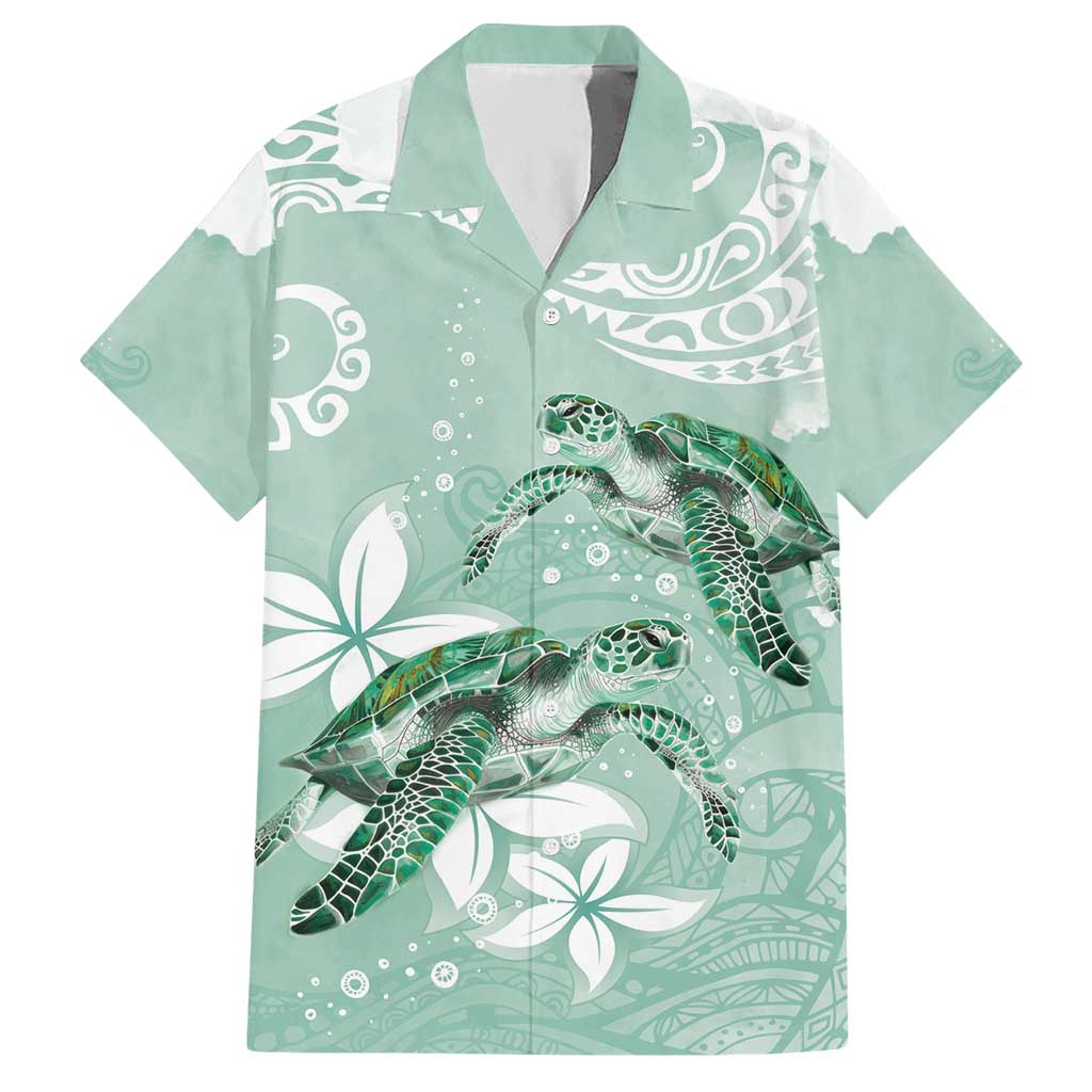 Happy Valentine's Day Polynesia Hawaiian Shirt SeaTurtle Couple Polynesian - Green Lester Color LT14 Green - Polynesian Pride