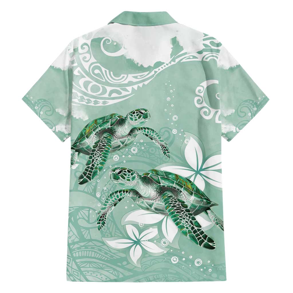 Happy Valentine's Day Polynesia Hawaiian Shirt SeaTurtle Couple Polynesian - Green Lester Color LT14 - Polynesian Pride