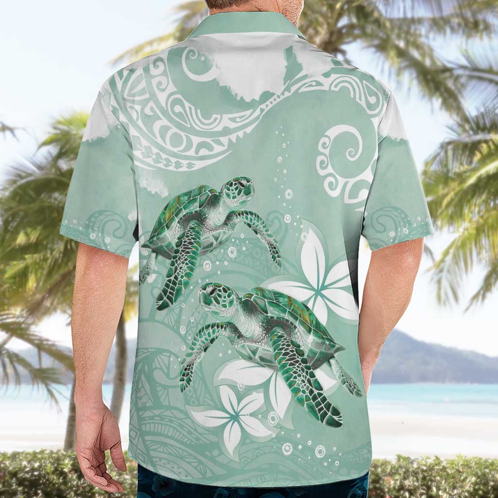 Happy Valentine's Day Polynesia Hawaiian Shirt SeaTurtle Couple Polynesian - Green Lester Color LT14 - Polynesian Pride