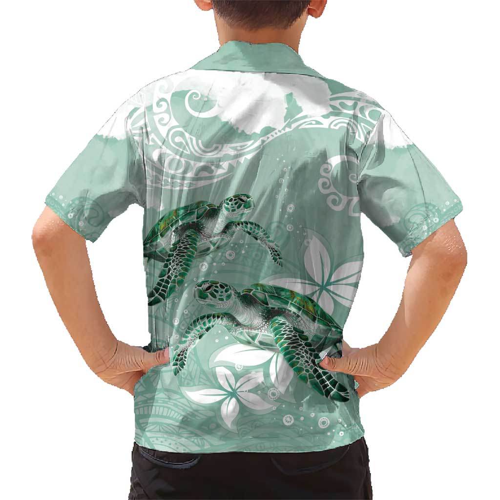 Happy Valentine's Day Polynesia Hawaiian Shirt SeaTurtle Couple Polynesian - Green Lester Color LT14 - Polynesian Pride