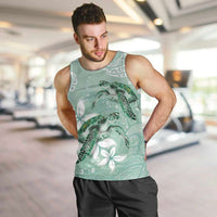Happy Valentine's Day Polynesia Men Tank Top SeaTurtle Couple Polynesian - Green Lester Color LT14 Green - Polynesian Pride