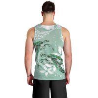 Happy Valentine's Day Polynesia Men Tank Top SeaTurtle Couple Polynesian - Green Lester Color LT14 - Polynesian Pride