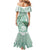 Happy Valentine's Day Polynesia Mermaid Dress SeaTurtle Couple Polynesian - Green Lester Color