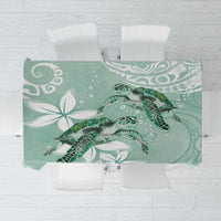 Happy Valentine's Day Polynesia Tablecloth SeaTurtle Couple Polynesian - Green Lester Color LT14 Green - Polynesian Pride