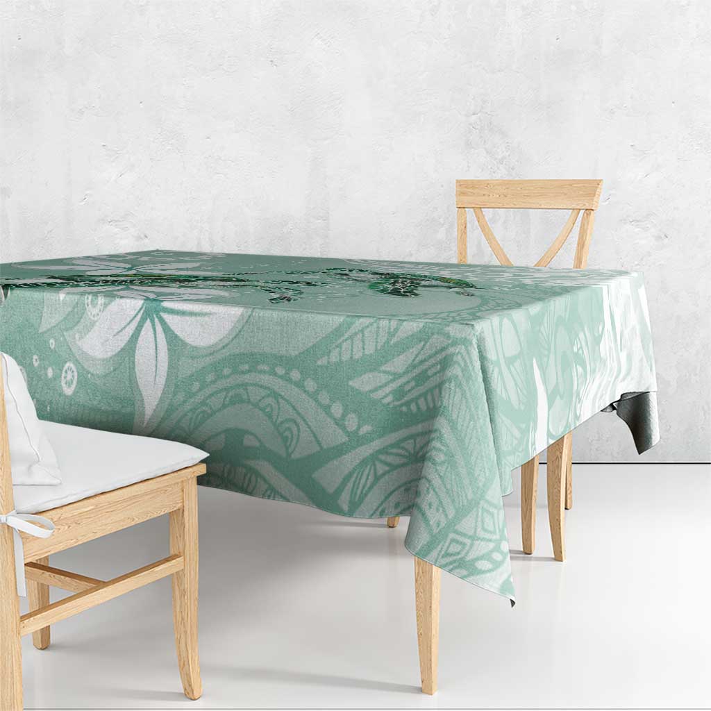 Happy Valentine's Day Polynesia Tablecloth SeaTurtle Couple Polynesian - Green Lester Color LT14 - Polynesian Pride