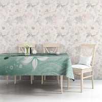 Happy Valentine's Day Polynesia Tablecloth SeaTurtle Couple Polynesian - Green Lester Color LT14 - Polynesian Pride