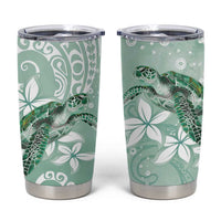 Happy Valentine's Day Polynesia Tumbler Cup SeaTurtle Couple Polynesian - Green Lester Color LT14 Green - Polynesian Pride