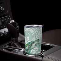Happy Valentine's Day Polynesia Tumbler Cup SeaTurtle Couple Polynesian - Green Lester Color LT14 - Polynesian Pride