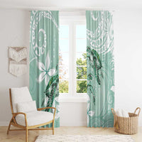 Happy Valentine's Day Polynesia Window Curtain SeaTurtle Couple Polynesian - Green Lester Color LT14 - Polynesian Pride