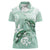 Happy Valentine's Day Polynesia Women Polo Shirt SeaTurtle Couple Polynesian - Green Lester Color