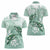 Happy Valentine's Day Polynesia Women Polo Shirt SeaTurtle Couple Polynesian - Green Lester Color