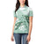 Happy Valentine's Day Polynesia Women Polo Shirt SeaTurtle Couple Polynesian - Green Lester Color