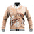 Happy Valentine's Day Polynesia Baseball Jacket SeaTurtle Couple Polynesian - Desert Sand Color