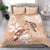 Happy Valentine's Day Polynesia Bedding Set SeaTurtle Couple Polynesian - Desert Sand Color