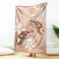 Happy Valentine's Day Polynesia Blanket SeaTurtle Couple Polynesian - Desert Sand Color LT14 - Polynesian Pride