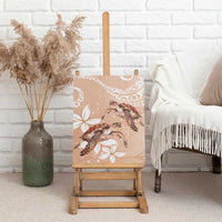 Happy Valentine's Day Polynesia Canvas Wall Art SeaTurtle Couple Polynesian - Desert Sand Color LT14 - Polynesian Pride