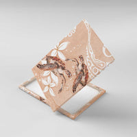 Happy Valentine's Day Polynesia Canvas Wall Art SeaTurtle Couple Polynesian - Desert Sand Color LT14 With Frame Desert Sand - Polynesian Pride