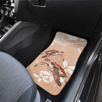 Happy Valentine's Day Polynesia Car Mats SeaTurtle Couple Polynesian - Desert Sand Color LT14 - Polynesian Pride