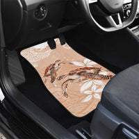 Happy Valentine's Day Polynesia Car Mats SeaTurtle Couple Polynesian - Desert Sand Color LT14 - Polynesian Pride