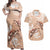 Happy Valentine's Day Polynesia Couples Matching Off Shoulder Maxi Dress and Hawaiian Shirt SeaTurtle Couple Polynesian - Desert Sand Color