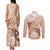 Happy Valentine's Day Polynesia Couples Matching Tank Maxi Dress and Long Sleeve Button Shirt SeaTurtle Couple Polynesian - Desert Sand Color
