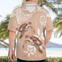 Happy Valentine's Day Polynesia Hawaiian Shirt SeaTurtle Couple Polynesian - Desert Sand Color LT14 - Polynesian Pride