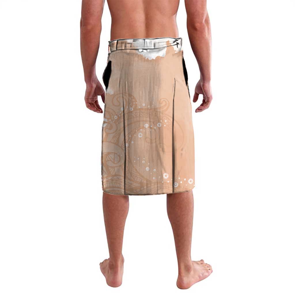 Happy Valentine's Day Polynesia Lavalava SeaTurtle Couple Polynesian - Desert Sand Color