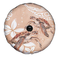 Happy Valentine's Day Polynesia Spare Tire Cover SeaTurtle Couple Polynesian - Desert Sand Color LT14 - Polynesian Pride