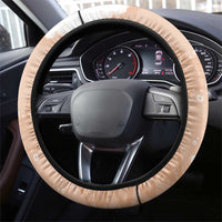 Happy Valentine's Day Polynesia Steering Wheel Cover SeaTurtle Couple Polynesian - Desert Sand Color LT14 - Polynesian Pride