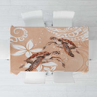 Happy Valentine's Day Polynesia Tablecloth SeaTurtle Couple Polynesian - Desert Sand Color LT14 Desert Sand - Polynesian Pride