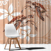 Happy Valentine's Day Polynesia Window Curtain SeaTurtle Couple Polynesian - Desert Sand Color LT14 - Polynesian Pride