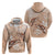 Happy Valentine's Day Polynesia Zip Hoodie SeaTurtle Couple Polynesian - Desert Sand Color