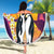 Hawaii Penguin Couple Beach Blanket You Are My Valentine - Tropical Sunset Vibes