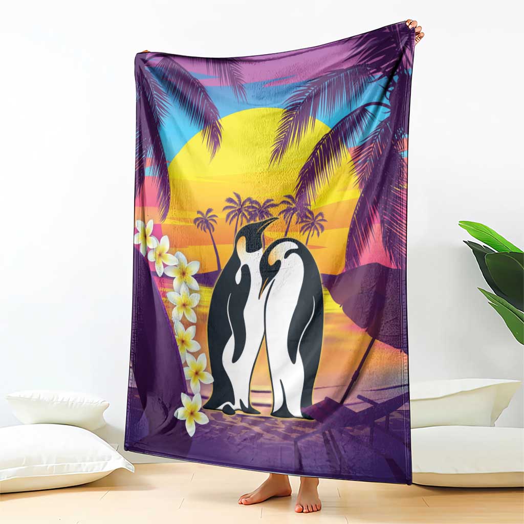 Hawaii Penguin Couple Blanket You Are My Valentine - Tropical Sunset Vibes LT14 - Polynesian Pride