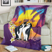 Hawaii Penguin Couple Blanket You Are My Valentine - Tropical Sunset Vibes LT14 - Polynesian Pride