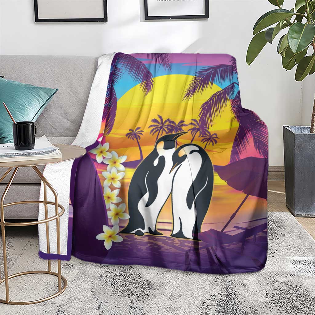 Hawaii Penguin Couple Blanket You Are My Valentine - Tropical Sunset Vibes LT14 - Polynesian Pride
